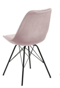 Aksamitne krzesło z poduszką na metalowych nogach eris vic