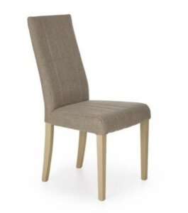 Tapicerowane krzesło na drewnianych nogach w kolorze dąb sonoma diego