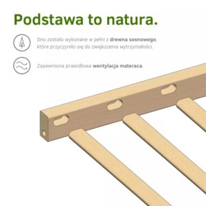 Białe łóżeczko dziecięce z funkcją kołysania i szufladą luna 120×60