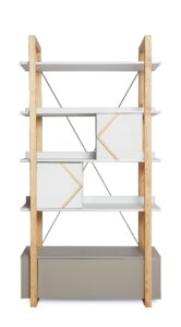 Regał dziecięcy z półkami i szufladą pinette