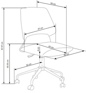Krzesło młodzieżowe z tapicerowanym siedziskiem skate
