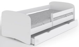 Łóżko dziecięce z materacem happy 2x 70×140 – białe