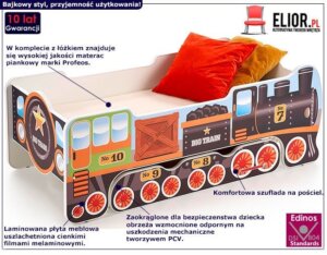 Łóżko dziecięce lokomotywa milo 6x
